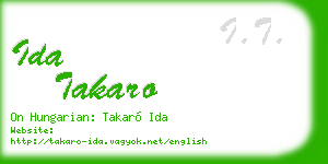 ida takaro business card